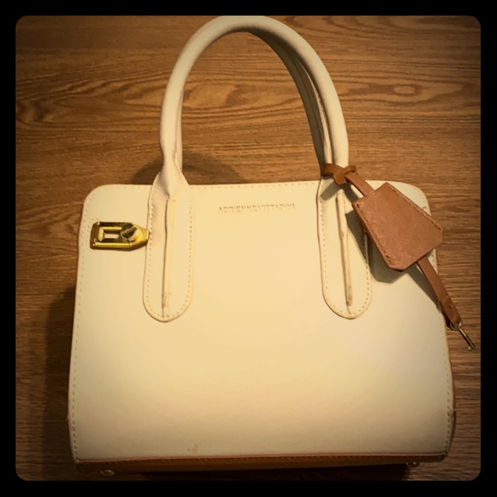 Beige and tan purse